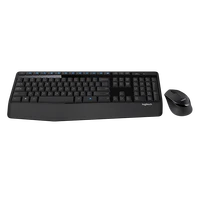 Tipkovnica + miš LOGITECH MK345, brezžični, črni (920-006489)