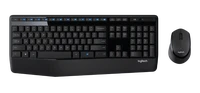 Tipkovnica + miš LOGITECH MK345, brezžični, črni (920-006489)