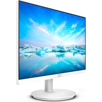 Monitor PHILIPS 241V8AW, 23.8", IPS, FHD, 75Hz, 4ms, VGA, HDMI, beli