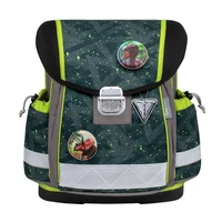 Šolska torba Belmil classy z zakrpami Green Splash 403-13/AG/PC-4