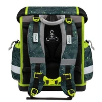 Šolska torba Belmil classy z zakrpami Green Splash 403-13/AG/PC-4