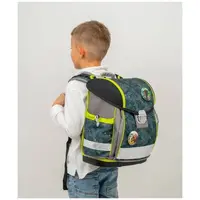 Šolska torba Belmil classy z zakrpami Green Splash 403-13/AG/PC-4