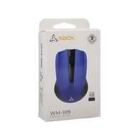 Miš SBOX WM-109, brezžični, modri