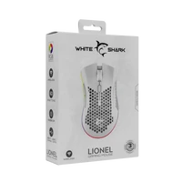 Miš WHITE SHARK WGM-5012 LIONEL, 10000 DPI, brezžični, bel
