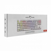 Tipkovnica WHITE SHARK GK-2106 COMMANDOS, mehanična, HR, RED SW, bela