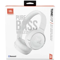 Bluetooth slušalke JBL Tune 510BT, naglavne, bele (JBLT510BTWHTEU)