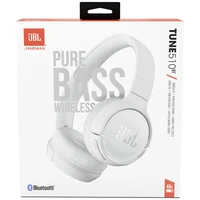 Bluetooth slušalke JBL Tune 510BT, naglavne, bele (JBLT510BTWHTEU)