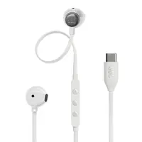 Slušalke JBL Tune 305C, In-ear, mikrofon, USB-C, bele (JBLT305CWHT)