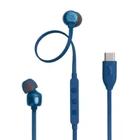 Slušalke JBL Tune 310C, In-ear, mikrofon, USB-C, modre (JBLT310CBLU)