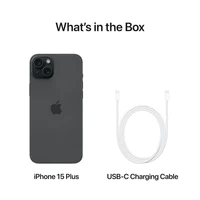 Mobilni telefon APPLE iPhone 15 Plus, 256GB, 6.7", Črna (MU183)