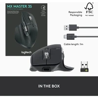 Miška LOGITECH MX Master 3S Performance, brezžični, črni (910-006559)