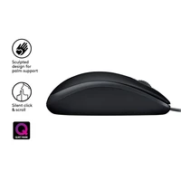 Miška LOGITECH B110 Silent, žična, črna (910-005508)