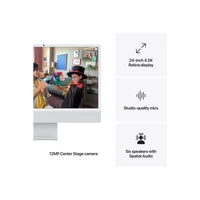 Namizni računalnik APPLE iMac 24" (2024) 4.5K M4 10C/10G 16GB/256GB, Srebrna, IT KB (MWUU3)