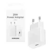 Domača polnilca SAMSUNG 25W, originalni, TYPE-C, brez kabla, beli (EP-T2510NWE)