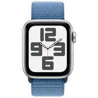 Pametni ure APPLE Watch SE 2023 40mm Srebrna, Modra najlonska zapestnica (MRE33QF/A)