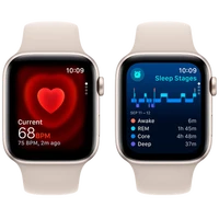 Pametna ura APPLE Watch SE 2023 44mm Zlata, Bež Silikonski Trak M/L (MRE53QF/A)
