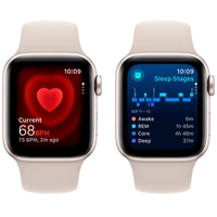 Pametni ura APPLE Watch SE 2023 40mm Zlata, Bež Silikonski Trak S/M (MR9U3QF/A)