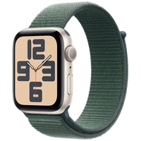 Pametni ura APPLE Watch SE 2024 44mm Zlato, Zelena Nilon Zaponka (MXEW3QF/A)