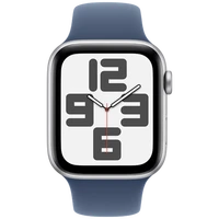 Pametni telefon APPLE Watch SE 2024 44mm Srebrna, Modra Silikonska Zapestnica S/M (MXEQ3QF/A)