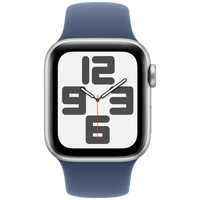 Pametni ura APPLE Watch SE 2024 4G 40mm Srebrna, Modra Silikonska Zapenjala M/L (MXGG3QF/A)