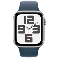 Pametni ura APPLE Watch SE 2023 44mm Srebro, Modra Silikonska Naramnica M/L (MREE3QF/A)