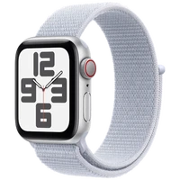 Pametni ura APPLE Watch SE 2024 4G 40mm Srebrna, Svetlo modra najlon trak (MXGE3QF/A)