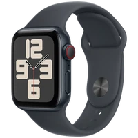 Pametni ura APPLE Watch SE 2024 4G 40mm Črna, Črn Silikonski Trak S/M (MXGC3QF/A)