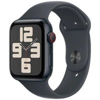 Pametni ura APPLE Watch SE 2024 4G 44mm Črna, Črn Silikonski Pas S/M (MXGL3QF/A)