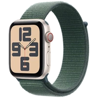 Pametni uri APPLE Watch SE 2024 4G 44mm Zlato, Zeleni najlon trak (MXGV3QF/A)