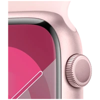 Pametni pametni ura APPLE Watch S9 45mm Roza, Roza Silikonski Trak M/L (MR9H3QF/A)