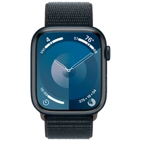 Pametni ura APPLE Watch S9 45mm Črno, Črni najlon trak (MR9C3QF/A)