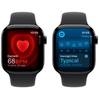 Pametni ura APPLE Watch S10 42mm Črna, Črn gumijast trak S/M (MWWE3QF/A)
