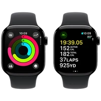 Pametni ura APPLE Watch S10 42mm Črna, Črn gumijast trak S/M (MWWE3QF/A)