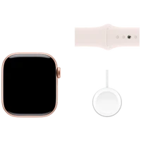 Pametne ure APPLE Watch S10 42mm Zlata, Roza Guma Pas M/L (MWWJ3QF/A)