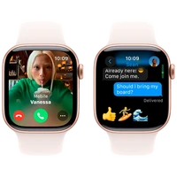 Pametne ure APPLE Watch S10 42mm Zlata, Roza Guma Pas M/L (MWWJ3QF/A)