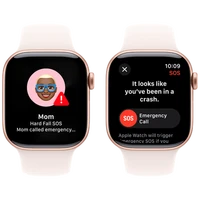 Pametne ure APPLE Watch S10 42mm Zlata, Roza Guma Pas M/L (MWWJ3QF/A)