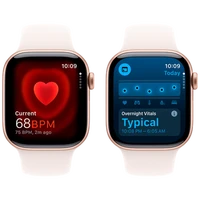 Pametne ure APPLE Watch S10 42mm Zlata, Roza Guma Pas M/L (MWWJ3QF/A)