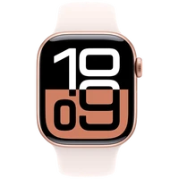 Pameten ura APPLE Watch S10 42mm Zlato, Roza Gumeni Trak S/M (MWWH3QF/A)