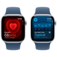 Pametni ura APPLE Watch S10 42mm Srebrna, Modra gumijasta zapestnica M/L (MWWC3QF/A)