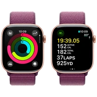 Pametni uro APPLE Watch S10 46mm Zlato, Vijolična najlon trak (MWWV3QF/A)