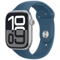 Pametni ura APPLE Watch S10 4G 46mm Srebrna, Modri Silikonski Trak S/M (MWY03QF/A)