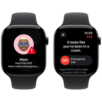 Pametni uro APPLE Watch S10 4G 46mm Črna, Črn gumijast pašček S/M (MWY33QF/A)
