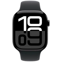 Pametni uro APPLE Watch S10 4G 46mm Črna, Črn gumijast pašček S/M (MWY33QF/A)