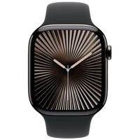 Pametni pametni APPLE Watch S10 4G 46mm Slate Titanium, Črna guma pas S/M (MWYD3QF/A)