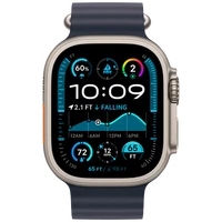 Pametni ura APPLE Watch Ultra 2 Titanium, Temno modra gumijasta naramnica (MX4D3NF/A)