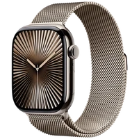 Pametni ura APPLE Watch S10 4G 46mm Naravni Titan, Bež Milanese Pas M/L (MWYC3QF/A)