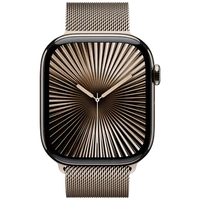 Pametni ura APPLE Watch S10 4G 46mm Naravni Titan, Bež Milanese Pas S/M (MC7Q4QF/A)