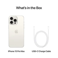 Mobilni telefon APPLE iPhone 15 PRO MAX 256GB, 6.7", Bel Titanij (beli)