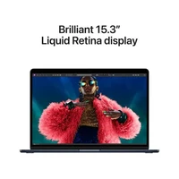 Laptop APPLE MacBook Air (2024) 15.3", M3 8C/10G 16GB/512GB, Midnight, IT KB (MXD43)