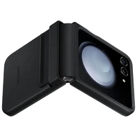 Maskica SAMSUNG Leather Back Cover Črna SAMSUNG Galaxy Z Flip 5 (EF-VF731PBEGWW